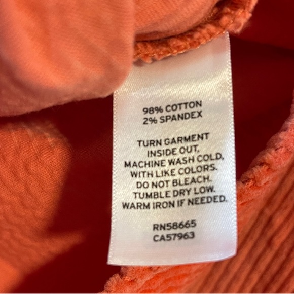 BP Nordstrom Corduroy Shacket Shirt Jacket Coral Apricot Size XL - Picture 5 of 6